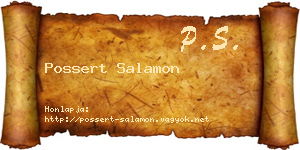 Possert Salamon névjegykártya